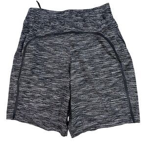 Lululemon Men Medium 9” Pace Breaker Unlined Jacquard Black White Running Shorts